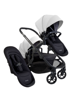 iCandy Orange 4 Double Pushchair, Carrycot and Accessories Bundle, Glacier, Glacier
