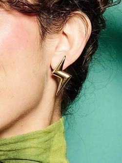 Toolally Bubble Bolt Stud Earrings - view 2, Gold