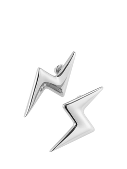 Toolally Bubble Bolt Stud Earrings - view 2, Silver