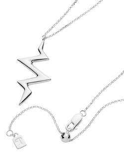 Toolally Bubble Beat Pendant Necklace, Silver