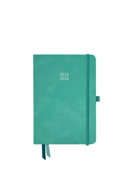 BLOX Stationery A5 Mid Year Academic 2025-26 Diary, Sea Green, Sea Green