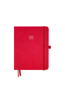 BLOX Stationery Large Mid Year Academic 2025-26 Diary, Coral, Coral