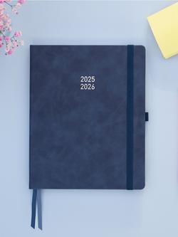 BLOX Stationery Large Mid Year Academic 2025-26 Diary, Denim - view 2, Denim