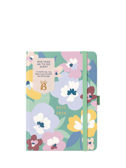 Busy B A6 Floral To Do Mid Year Academic 2025-26 Diary, Floral, Floral