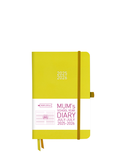 MUM's Office Mid Year Academic 2025-26 Family Diary, Lemon, Lemon