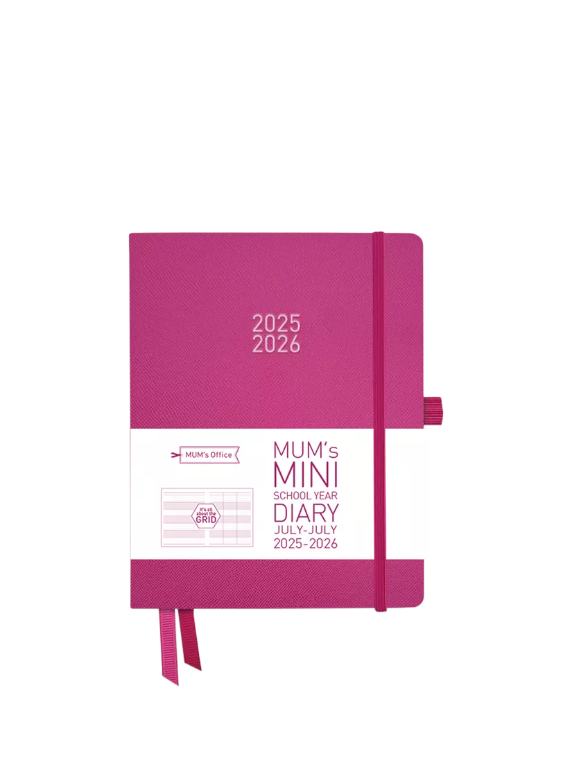 MUM's Office Mini Mid Year Academic 2025-26 Family Diary, Pink