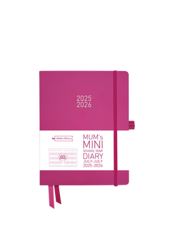 MUM's Office Mini Mid Year Academic 2025-26 Family Diary, Pink, Pink