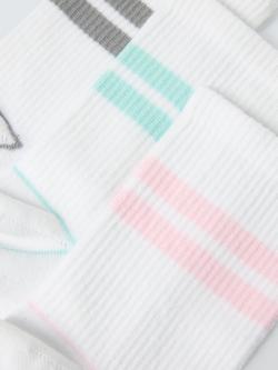 John Lewis Cropped Tube Socks, Pack of 3, Whites - view 2, Whites