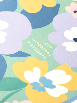 Busy B Floral Birthday Card Book, Floral - view 2, Floral