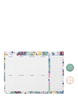 Busy B Floral Desk Weekly Planner, Floral - view 2, Floral
