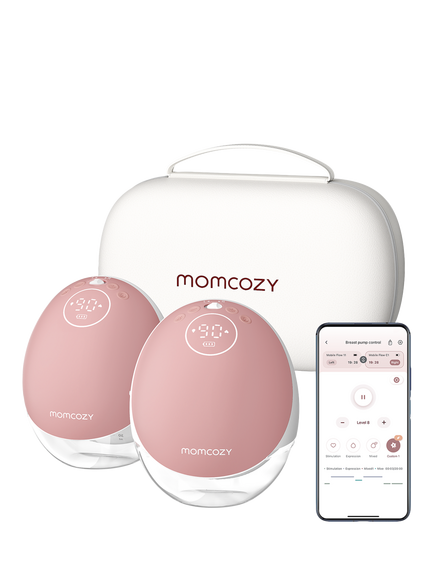 Momcozy M9 Mobile Flow Double Breast Pump, Pink