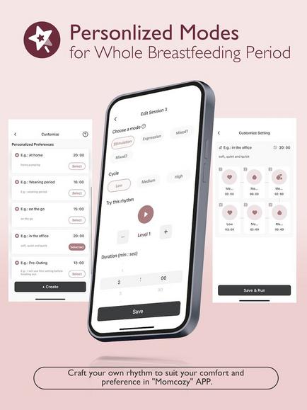 Momcozy M9 Mobile Flow Double Breast Pump - view 2, Pink