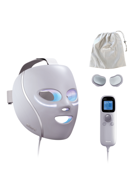 Shark CryoGlow FW312UK Under-Eye Cooling & LED Anti-Ageing & Blemish Repair Mask, Purple