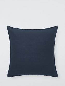 John Lewis Overlock Cushion, Blue