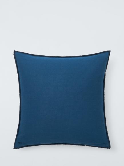 John Lewis Overlock Cushion - view 2, Blue