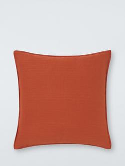 John Lewis Overlock Cushion, Orange