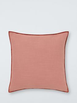 John Lewis Overlock Cushion - view 2, Orange