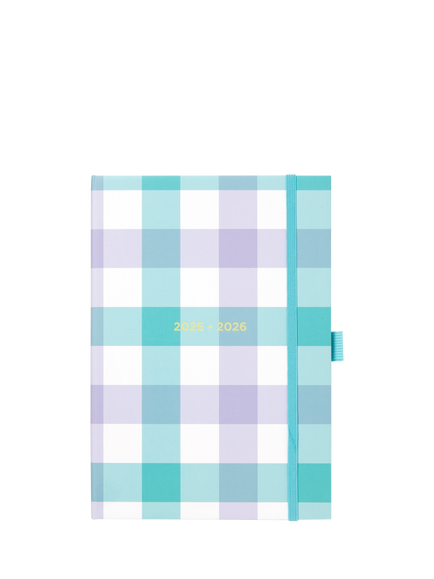 Letts A5 Gingham Week To View Mid Year Academic 2025-26 Diary, 