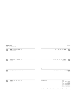 Letts A5 Gingham Week To View Mid Year Academic 2025-26 Diary - view 2, 