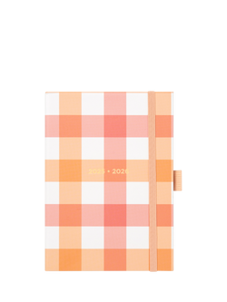 Letts A5 Gingham Week To View Mid Year Academic 2025-26 Diary, 