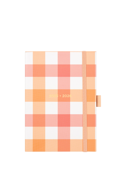 Letts A5 Gingham Week To View Mid Year Academic 2025-26 Diary, 