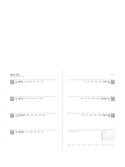 Letts A5 Gingham Week To View Mid Year Academic 2025-26 Diary - view 2, 