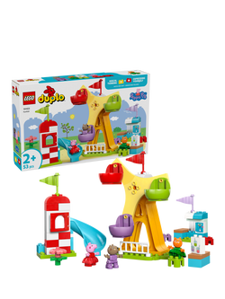 LEGO DUPLO Peppa Pig Funfair Toddler Learning Toy 10453, Multi