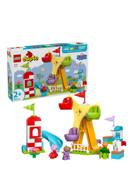 LEGO DUPLO Peppa Pig Funfair Toddler Learning Toy 10453, Multi