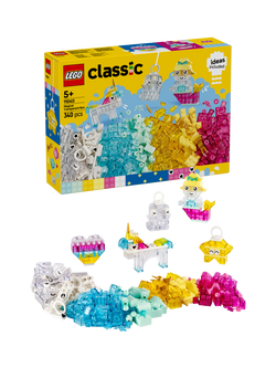 LEGO Classic 11040 Magical Transparent Box Colourful Building Bricks Toy, Multi
