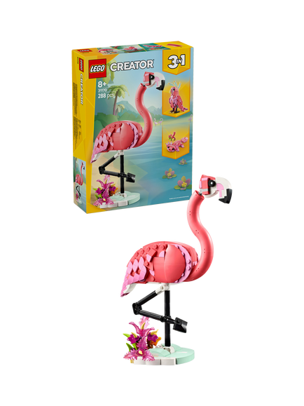 LEGO Creator 3in1 Wild Animals: Pink Flamingo Set 31170, Multi