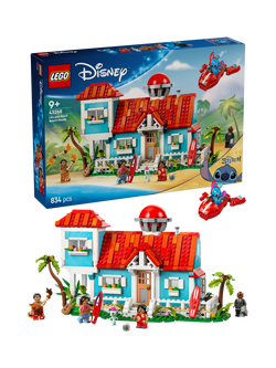 LEGO Disney 43268 Kids' Lilo and Stitch Beach House Building Kit Playset, Multi