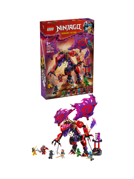 LEGO Ninjago 71832 Thunderfang Dragon of Chaos Ninja Toy Set, Multi