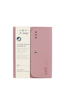 VENT for Change A5 Edit Wirebound Notebook, Pink, Pink