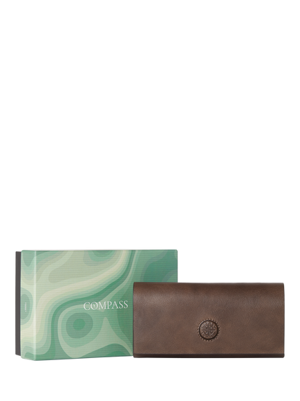 OSPREY LONDON Compass Glasses Case, Tan
