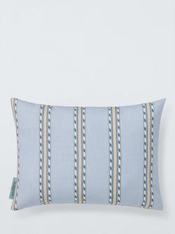 Morris & Co. Holland Park Stripe Indoor/Outdoor Cushion, Blue, Mineral Blue