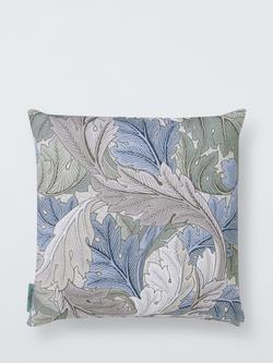 Morris & Co. Willow Bough Indoor/Outdoor Cushion, Nettle/Blue, Nettle