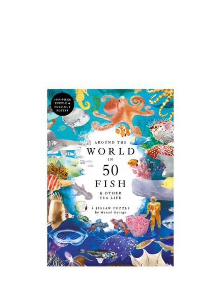 Laurence King Publishing Around the World in 50 Fish Jigsaw Puzzle, 1000 Pieces, Multi