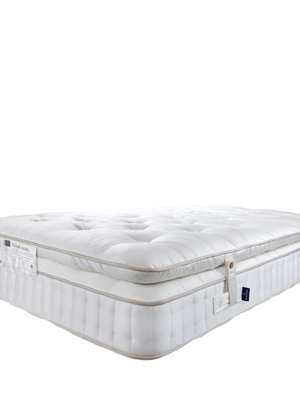 John Lewis British Natural Collection Yorkshire Wool 5000 Mattress Enhancer - view 2, White