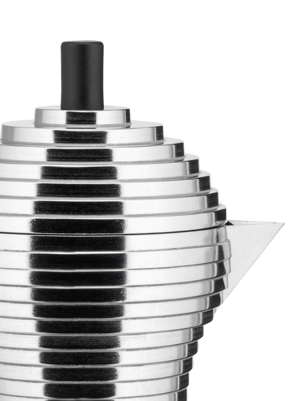 Alessi Pulcina Induction Hob Espresso Maker, Black, 6 Cup - view 2, 