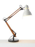 John Lewis x John Cooper Elliot Adjustable Desk Lamp, Black/White/Auburn
