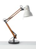 John Lewis x John Cooper Elliot Adjustable Desk Lamp, Black/White/Auburn