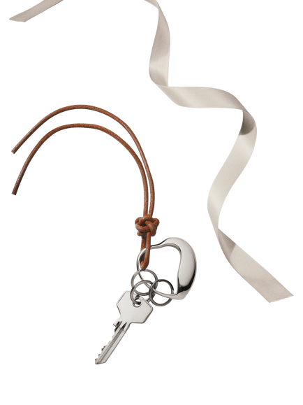 Georg Jensen Heart Stainless Steel Keyring - view 2, 