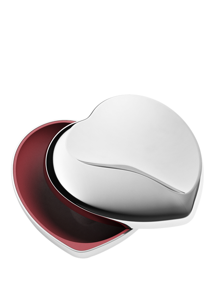 Georg Jensen Heart Stainless Steel Pill Box, Silver