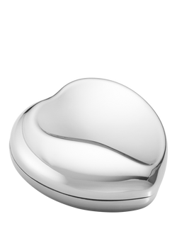 Georg Jensen Heart Stainless Steel Pill Box - view 2, Silver