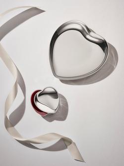 Georg Jensen Heart Stainless Steel Tray - view 2, Silver