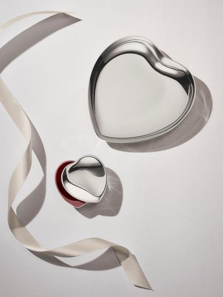 Georg Jensen Heart Stainless Steel Tray - view 2, Silver