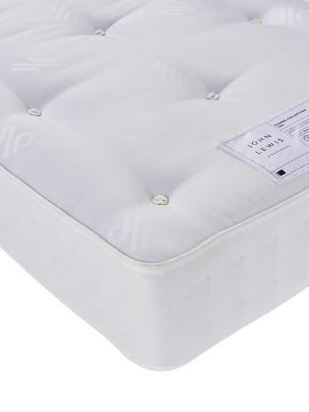 John Lewis Classic Collection 1200 Pocket Spring Mattress, Firm Tension, Single - view 2, White