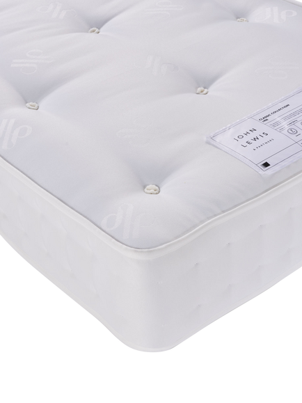 John Lewis Classic Collection 1400 Pocket Spring Mattress, Medium/Firm Tension, Single - view 2, White
