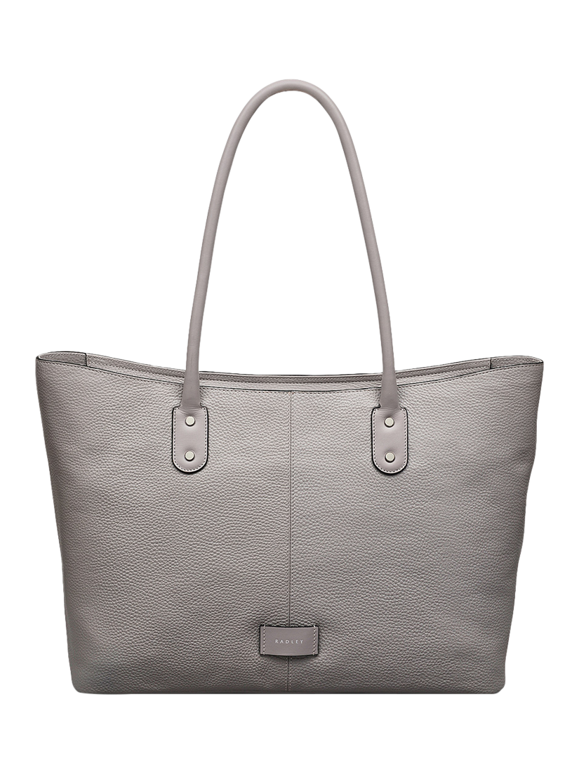 Product image 1 of 6, which shows Radley Southwark Lane Leather Tote Bag, Ash