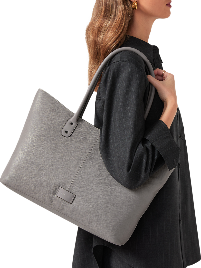 Product image 6 of 6, which shows Radley Southwark Lane Leather Tote Bag, Ash